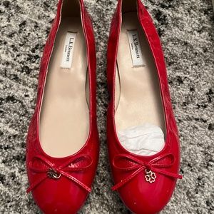 LK Bennett Red Flats